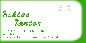 miklos kantor business card